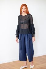 Cropped wide leg trousers - Image 6