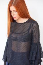 Ruffled chiffon top