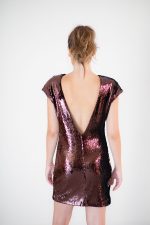 Sequined open-back mini dress - Image 3