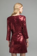 Sequined draped mini dress - Image 3