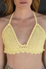Handmade knit bra top