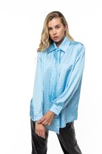Oversized satin shirt - Image 9