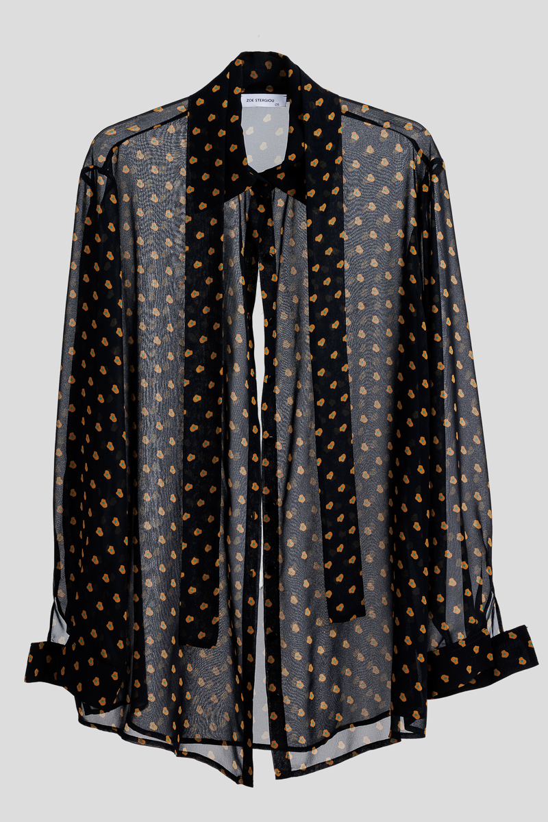 Evoto Printed semi-sheer shirt - Image 5