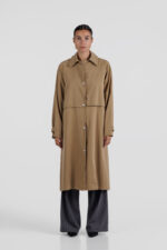 Embroidered trench coat