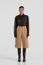 Printed semi-sheer shirt